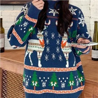 Elch Weihnachtsbaum Pullover