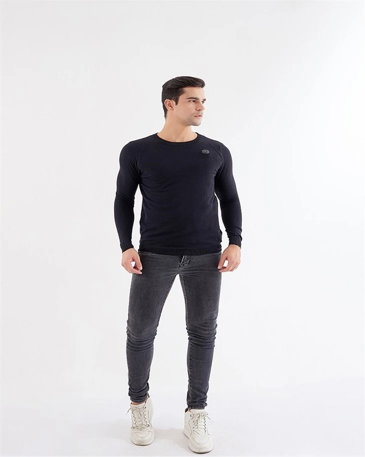 Temperature Controlled Men's Sweater Sportswear Crew Neck Pullover